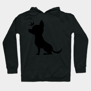 Chihuahua Royalty Silhouette in its Crown Hoodie